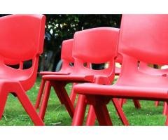 MIXED COLOR OF CHAIRS AND TABLES