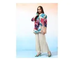 Women pleated co ord set india pleated co ord set