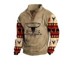 Men s Casual Denim Shirt - Long-Sleeved Printed Fashion Jacket - 2