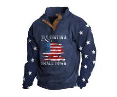 Men s Casual Denim Shirt - Long-Sleeved Printed Fashion Jacket - 5