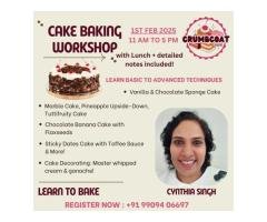 Eggless cake baking workshop, learn to make cake, gandhinagar