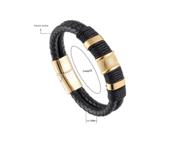 Men s Leather Bracelets Stylish Durable - 2