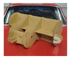 Corrugated Tesla Model S LDU Mockup Motor Lightweight Realistic - 2