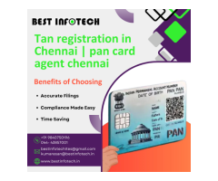 Tan registration in chennai pan card agent chennai