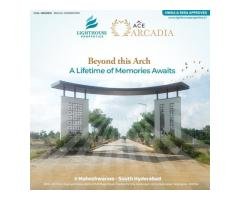 ACE ARCADIA - HMDA RERA Approved open plots for sale In Maheshwaram TOWN - Srisailam Highway -