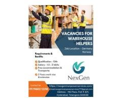 warehoues helpers jobs ( abroad)