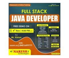 Full stack Java Developer  Training institutes in India 2023