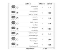 Sure odds for betting - 6