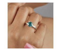 Blue Green Moissanite Ring A Unique Alternative to Diamonds