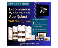 E-Commerce Restaurant Website and App Across Canada Just CAD 0 83 Hour - 2