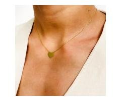 Jamila Necklace 18k Gold Heart Charm Necklace