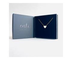 Jamila Necklace 18k Gold Heart Charm Necklace - 2