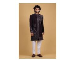 Regal Rose Silk Indo-Western For Grooms Who Want to Break the Norm