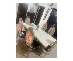 Elegant Marble-Top Luxury Dining Set First-Class Condition, Stylish & Durable Mohali, Punjab