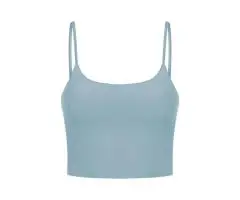 Women Seamless Sports Bra Solid Color Sleeveless Girls Yoga Workout - 2
