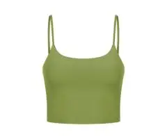 Women Seamless Sports Bra Solid Color Sleeveless Girls Yoga Workout - 4
