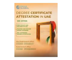 Degree Certificate Attestation Services in UAE Prime Global Attestation