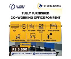 Fully Furnished Co-working Office Space for Rent in Vadapalani