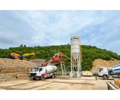 MOBILE CONCRETE BATCHING PLANT 100 m /h READY FOR IMMEDIATE DELIVERY