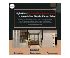 High-Gloss PU Coated Kitchen Shutters Upgrade Your Modular Kitchen Today
