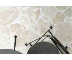 Ivory Travertine Crazy Paver in Sydney Australia