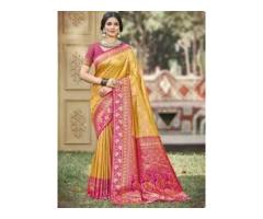 Which fabrics give sarees the most elegant drape
