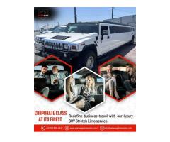 Corporate class at its finest redefine business travel with our luxury SUV Stretch Limo service.