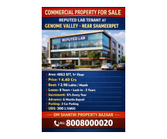 Sale of commercial property REPUTED LAB Tenant at GENOME VALLEY