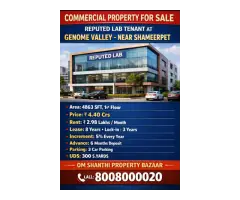 Sale of commercial property REPUTED LAB Tenant at GENOME VALLEY