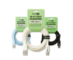 10ft Braided Type-C Cables & Android Charging Wholesale