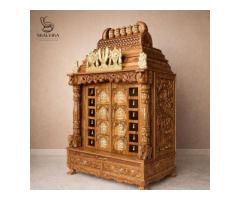 Wooden Ashta Lakshmi Temple for Home