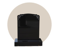 Black Granite Check Top Headstones
