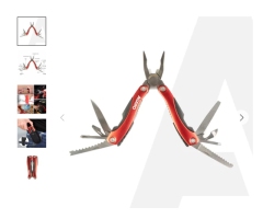 12-in-1 Multi Tool Plier Hardened Steel Knife, Saw, Cutter &amp Screwdriver Red