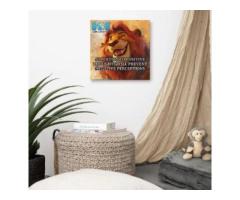 Positive Thoughts Canvas Print with Inspirational Quote 808 Lion Lifestyle Store