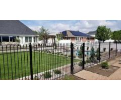 Horizontal wood fence installation Austin for modern design