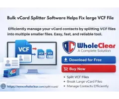 Bulk vCard Splitter Software Helps Fix large VCF File