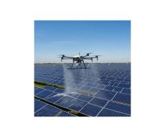 Limpeza de pain is solares com drones em Portugal