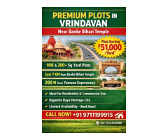 Premium Plots for Sale in Vrindavan Near Banke Bihari Temple