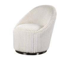 Crue Ivory Swivel Chair