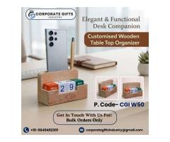 Customized Wooden Desk Organizer for Bulk Corporate Gifts