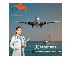Hire Vedanta Air Ambulance Service in Indore with intensive Care Facilities