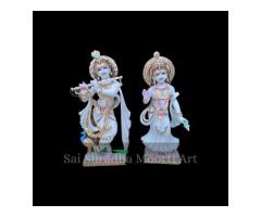 Order Radha Krishna Murti in White Marble Direct from Manufacturer - 5