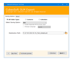 CubexSoft OLM to PST Converter for Windows and Mac