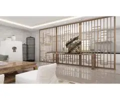 Stylish Metal Lattice Partition Walls for Modern Interiors