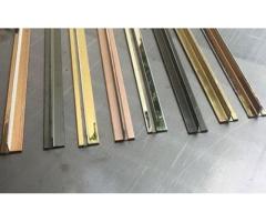 PVD Coated Stainless Steel T Decorative Profile in Colombia