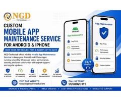 Custom Mobile App Maintenance Service for Android & iPhone NGD Technolab