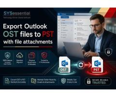 Export Outlook OST files to PST with file attachments