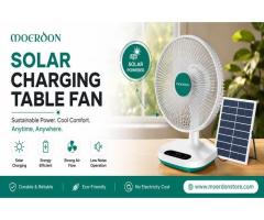 Energy-Efficient Solar Charging Table Fan for Everyday Comfort