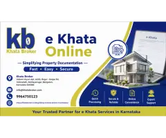 E Khata Online Services in Bangalore Khata Broker