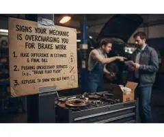Signs Your Mechanic is Overcharging You for Brake Work